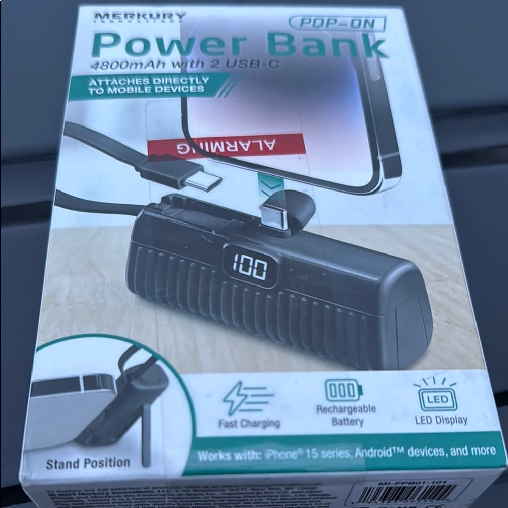 Black Mercury Power Bank with LED Display